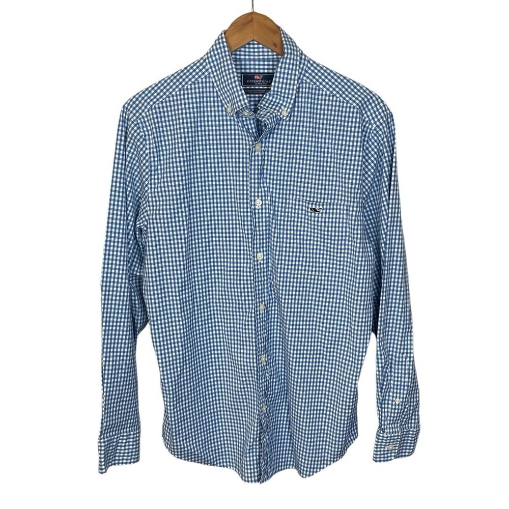 BF826 Men’s Vineyard Vines Classic Fit TUCKER Plaid Preppy Button Shirt M